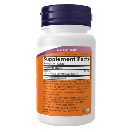 Now Foods Lykopen 10 mg 60 kapslí
