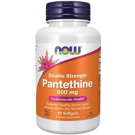 Now Foods Pantethine Double Strength 600 mg 60 kapslí