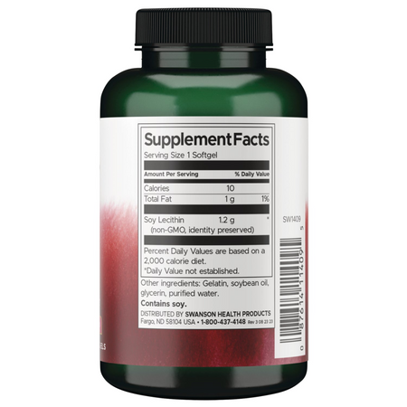 Swanson Lecitin bez GMO 1200 mg 90 kapslí 