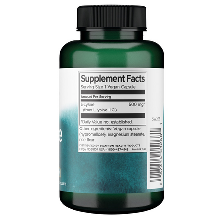 Swanson L-Lysine 500 mg 100 kapslí
