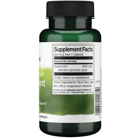 Swanson Full Spectrum Spearmint Leaf 400 mg 60 kapslí