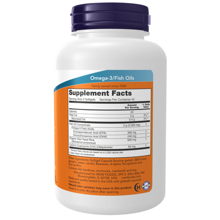 Now Foods Red Omega Fish Oil 90 kapslí