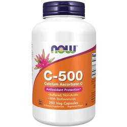 Now Foods Vitamin C-500 Calcium Ascorbate-C 250 kapslí