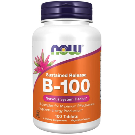 Now Foods Vitamin B-100 Complex Prodloužené Uvolnění 100 tablet