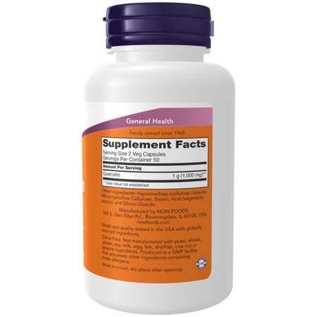 Now Foods Kvercetin (Quercetin) 500 mg 100 veg kapslí