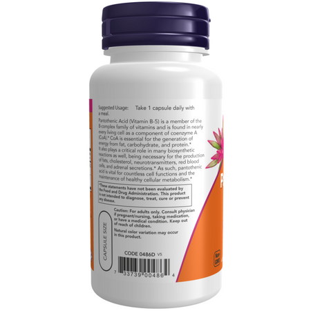 Now Foods Pantothenic Acid 500 mg 100 kapslí