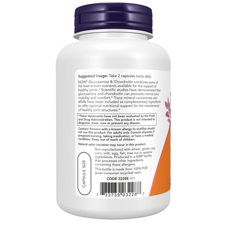 Now Foods Glukosamin, Chondroitin a Trace Minerals 120 veg kapslí