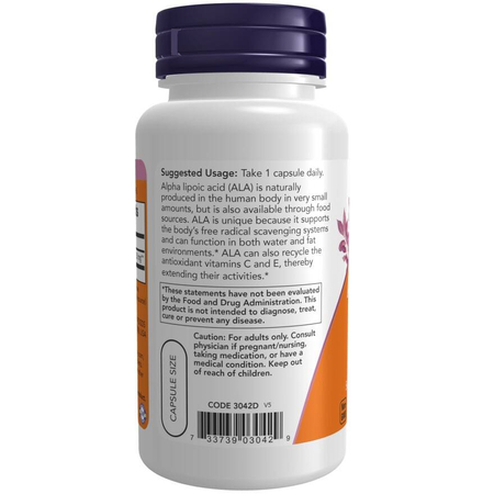 Now Foods Alpha Lipoic Acid 250 mg 120 kapslí