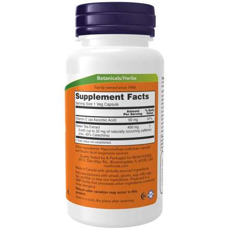 Now Foods Green Tea Extract 400 mg 250 kapslí