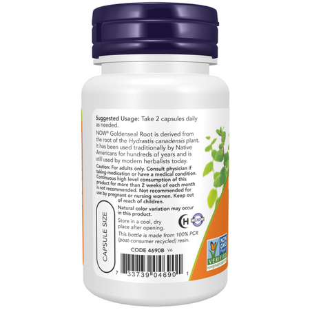 Now Foods Goldenseal 500 mg 50 kapslí