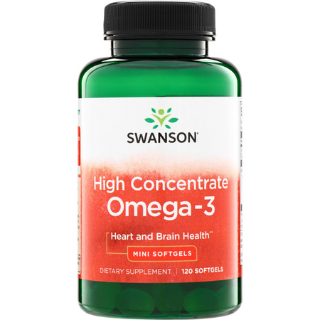 Swanson High Concentrate Omega-3 120 kapslí