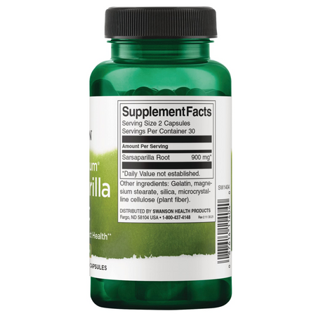 Swanson Smilax Lékařský (Sarsaparilla) 450 mg 60 kapslí