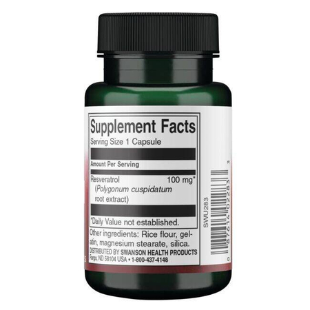 Swanson Resveratrol 100 mg 30 kapslí