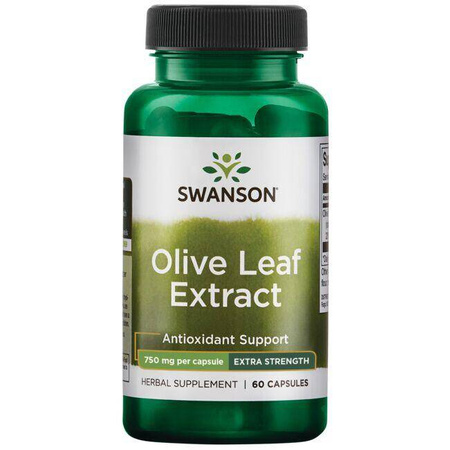 Swanson Olivové List (Olive Leaf) Extract 750 mg 60 kapslí