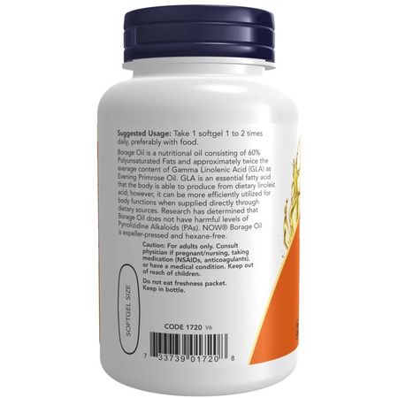 Now Foods Borage Oil 1000 mg 60 kapslí