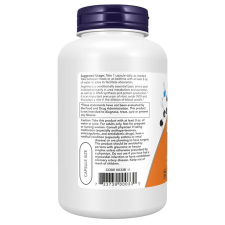 Now Foods L-Arginine 700 mg 180 veg kapslí