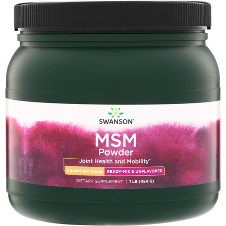 Swanson MSM Methylsulfonylmethan 100% Pudr 454g