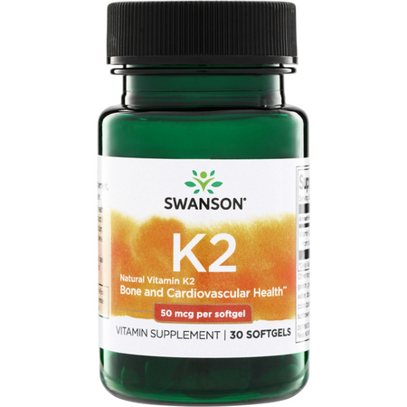 Swanson Vitamín K2 MK7 50 mcg 30 kapslí