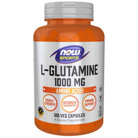 Now Foods L-Glutamine 1000 mg Double Strength 120 kapslí