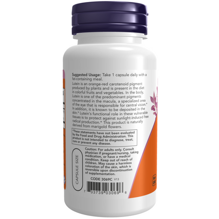Now Foods Lutein 20 mg Double Strength 90 kapslí