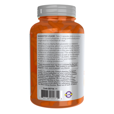 Now Foods AAKG 2200 mg 180 veg kapslí