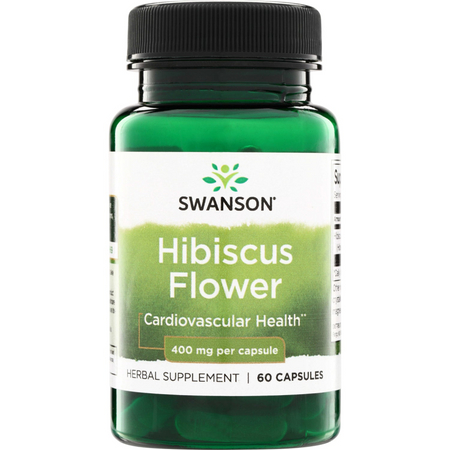 Swanson Hibiscus Flower 400 mg 60 kapslí