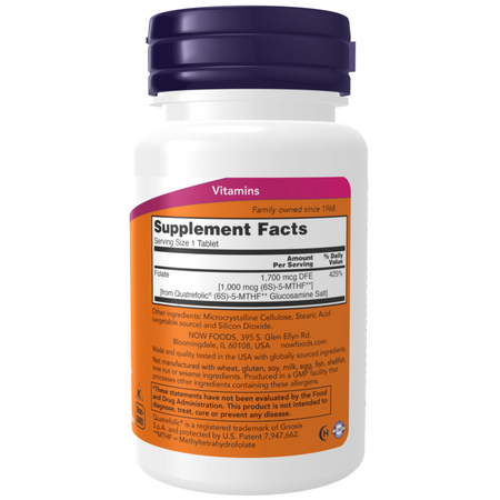 Now Foods Methyl Folate 1000 mcg 90 tablet