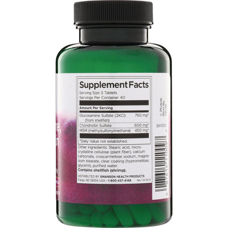 Swanson Glukosamin, Chondroitin a MSM 120 tablet