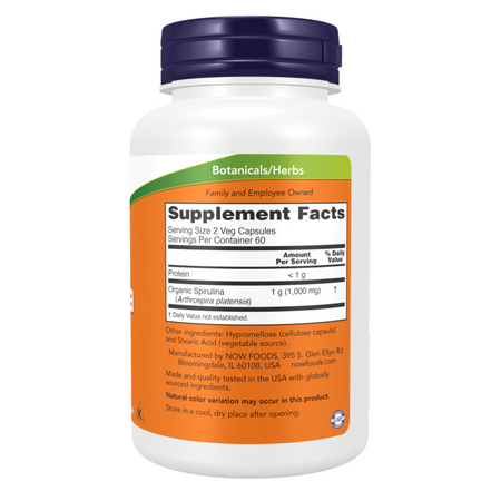 Now Foods Spirulina 500 mg 120 veg kapslí