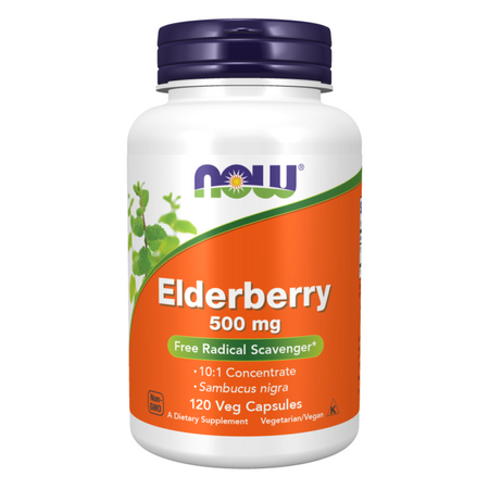Now Foods Elderberry 500 mg 120 kapslí