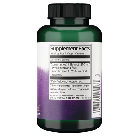 Swanson Mega Kotvičník (Tribulus Terrestris) Extract 250 mg 120 kapslí