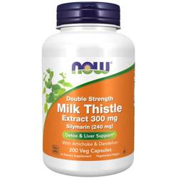 Now Foods Milk Thistle Extract, Double Strength 300 mg 200 kapslí