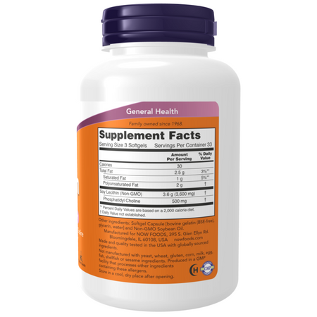 Now Foods Lecitin Sojový bez GMO 1200 mg 400 kapslí