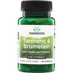 Swanson Kurkuma (Turmeric) a Bromelin 60 kapslí