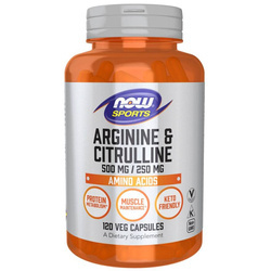 Now Foods L-Arginin a L-Citrulin 120 veg kapslí