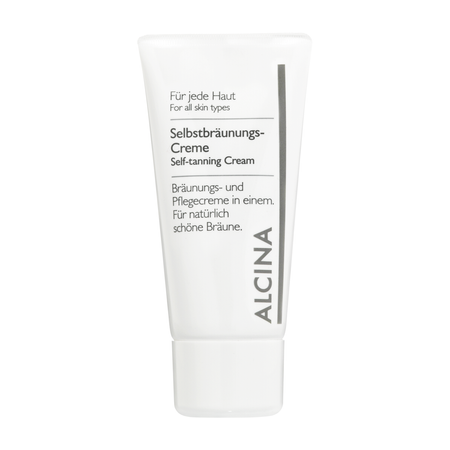 ALCINA For all skin types Self-Tanning Cream – samoopalovací krém s DHA, ošetřující a bronzující, 50 ml