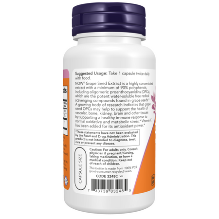 Now Foods Grape Seed 100 mg Extract 100 kapslí