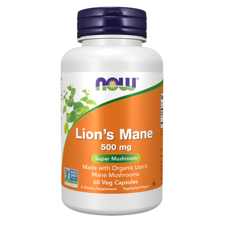 Now Foods Lion's Mane 500 mg 60 kapslí