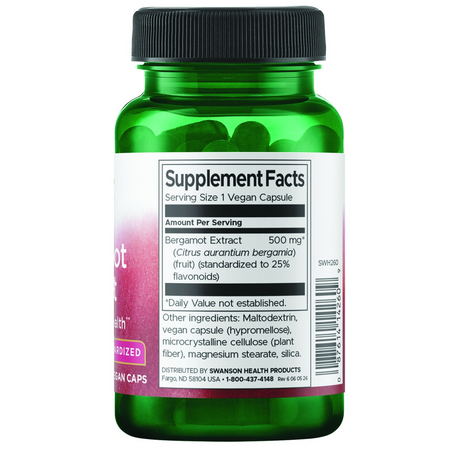 Swanson Bergamot Extract 30 kapslí