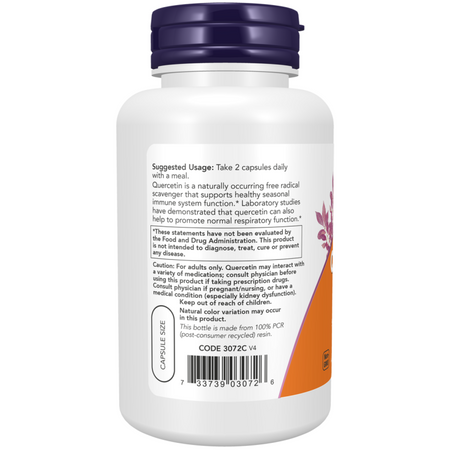 Now Foods Kvercetin (Quercetin) 500 mg 100 veg kapslí