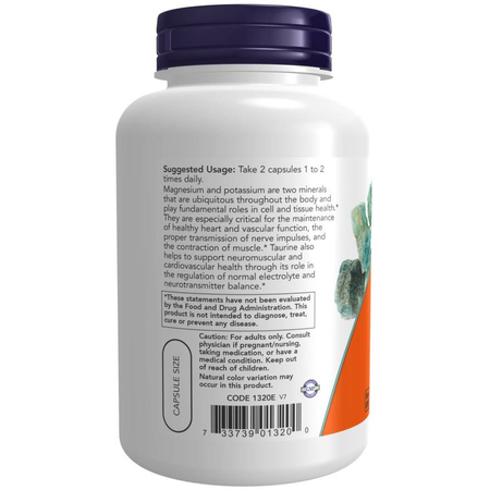 Now Foods Magnézium, Draslík a Taurin 120 kapslí
