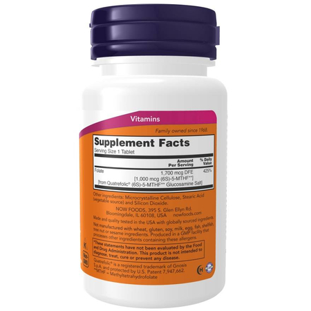 Now Foods Methyl Folate 1000 mcg 90 tablet
