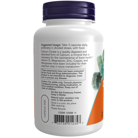 Now Foods Calcium Citrate 120 kapslí