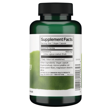 Swanson Drmek Obecný (Chasteberry Fruit) 400mg 120 kapslí