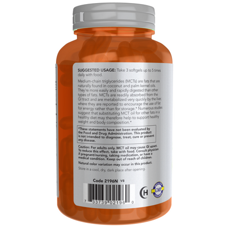 Now Foods MCT Oil 1000 mg 150 kapslí
