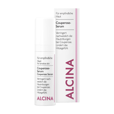 ALCINA For sensitive skin Couperose Serum – pleťové sérum redukující zarudnutí pro pleť s teleangiektáziemi (kuperóza), 30 ml