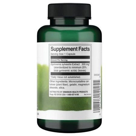 Swanson Gurmar (Gymnema Sylvestre) Extract 300 mg 120 kapslí