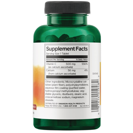 Swanson Vitamin C 500 mg Pufrovaný 250 tablet