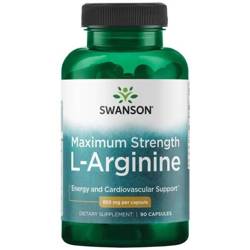 Swanson Maximum Strength L-Arginine 850 mg 90 kapslí