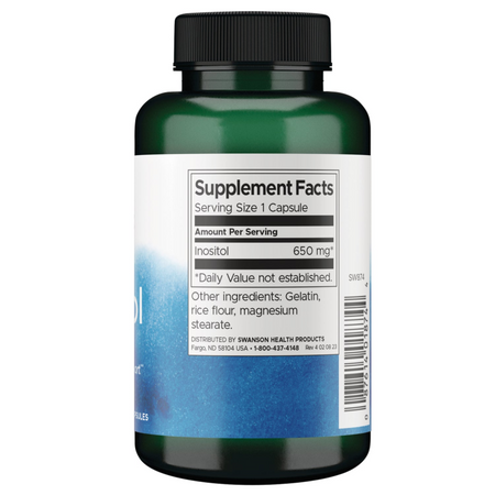 Swanson Inositol 650 mg 100 kapslí